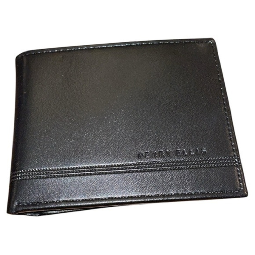 Perry Ellis NWT Men’s Black RFID‎ Bifold Passkey Wallet